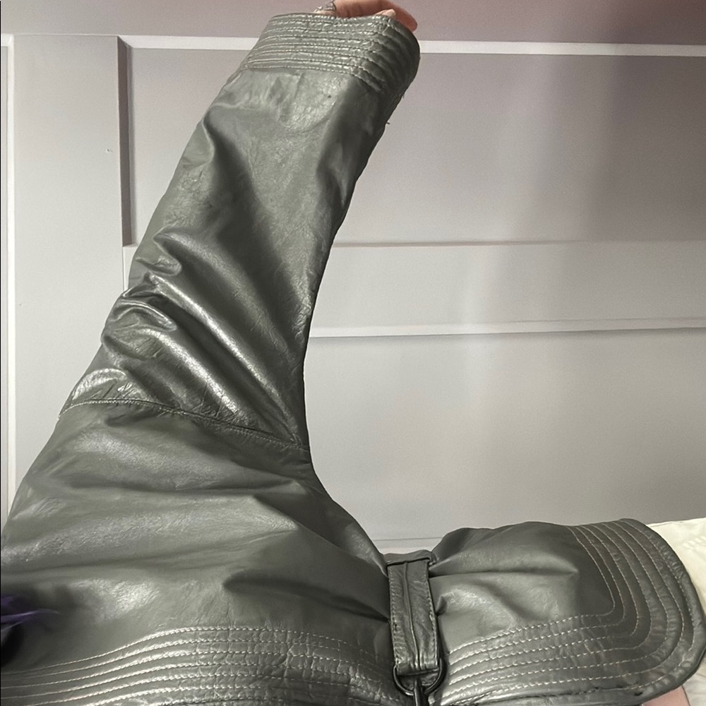 Gray Quilted Jacket - image 8